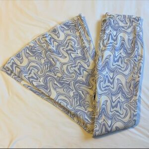 Peach Love California Blue and Cream Swirl Pants